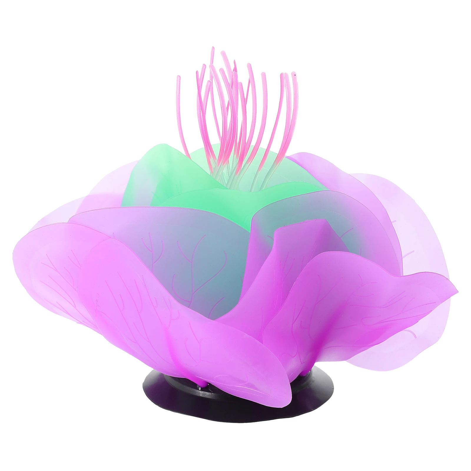 

Fluorescent Water Lily Artificial Plant Decoration for Fish Tank Aquarium Lotus Flowers Home Desktop Pet Supplies Decor