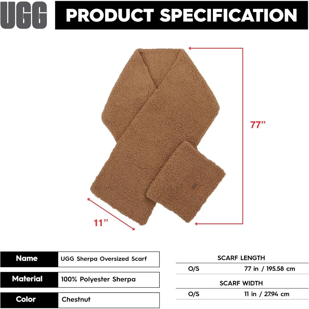 وشاح شيربا نسائي كبير الحجم - دفء فاخر من القطيفة لفصل الشتاء #5