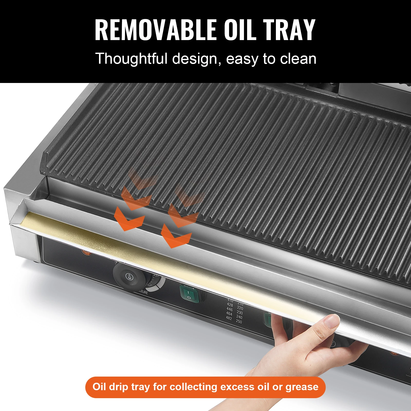 VEVOR Commercial Panini Grill 3600W Electric Sandwich Panini Maker 19\