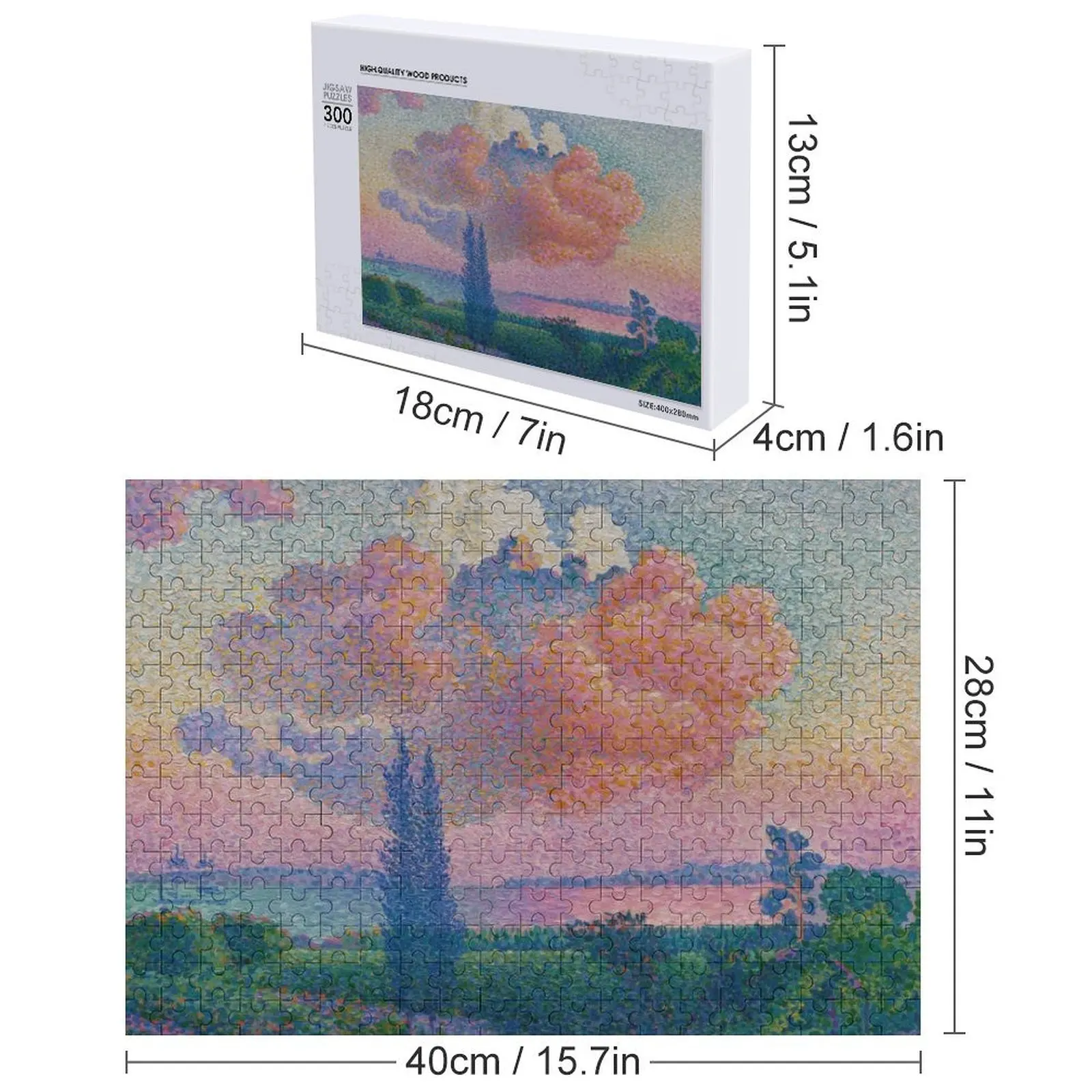 The Rose Cloud - أحجية الصور المقطوعة Henri-Edmond Cross مع ألغاز هدية مخصصة للصور الشخصية