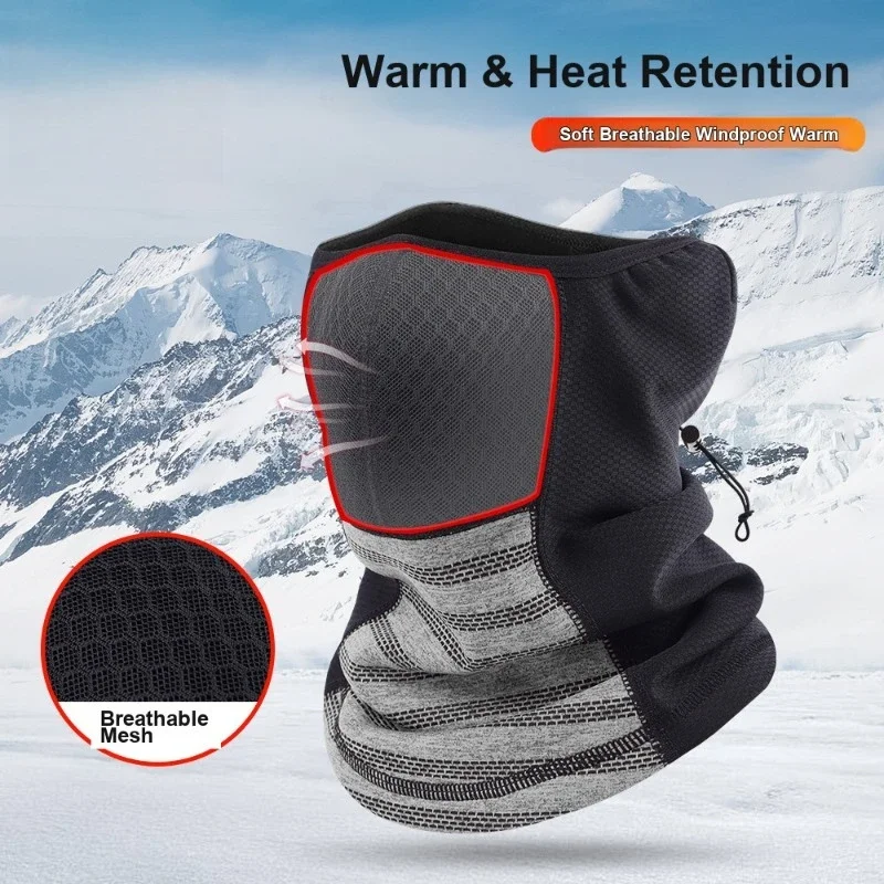 Autumn Winter Warm Riding Neck Gaiter Face Ear Protection Mask Sports Scarf for Skiing Outdoor Activities
