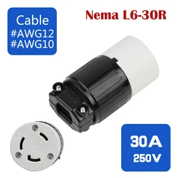 NEMA L6-30R 3 otwór amerykański standard self-gniazdo elektryczne, 30A 250V NEMA L6-30R stany zjednoczone wygodne, aby usunąć gniazdo