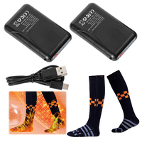 Electric Heated Socks Electric Heating Socks with Built-in Heating Panels Skiing Sock Foot Warmers for Fishing Cycling Hunting