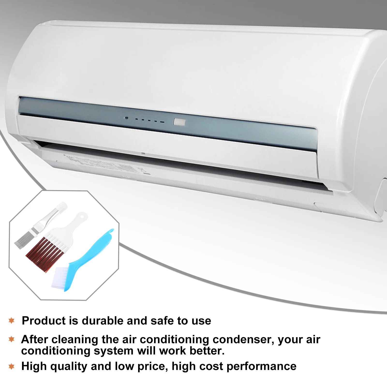 

1Set Air Conditioner Fin Comb Premium Cleaner Brush Air Conditioner Condenser Brush Fin Cleaning Tool Radiator Cleaner