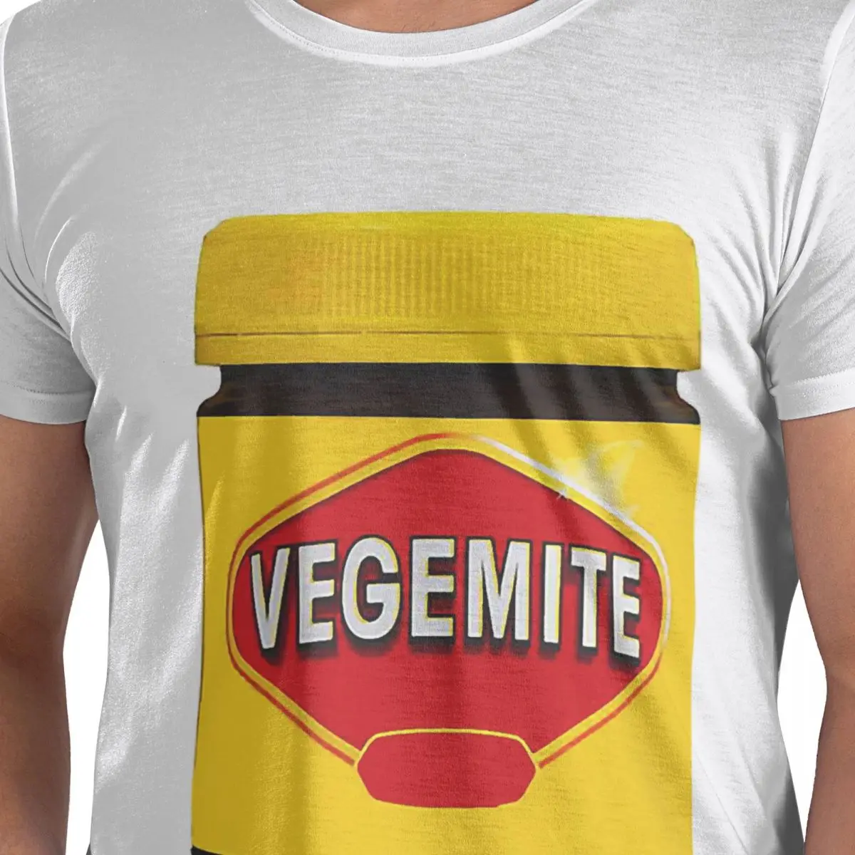 Vegemite تي شيرت للرجال القطن المتضخم تي شيرت الرجال قصيرة الأكمام طاقم الرقبة ملابس الصيف بلايز S-6XL