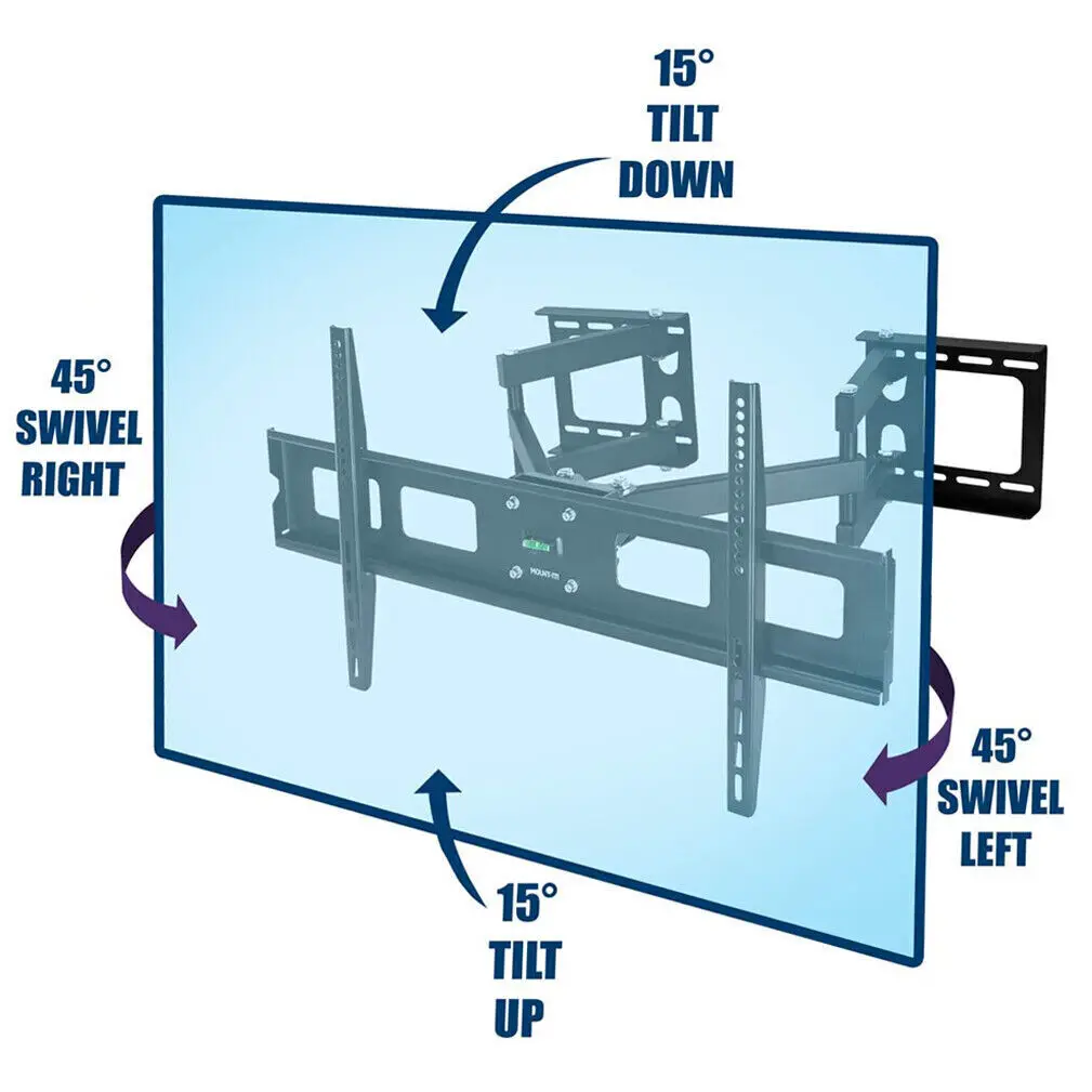 Swivel Tilts Corner TV Wall Mount for 32-65 inch LCD LED Plasma Flat Screen