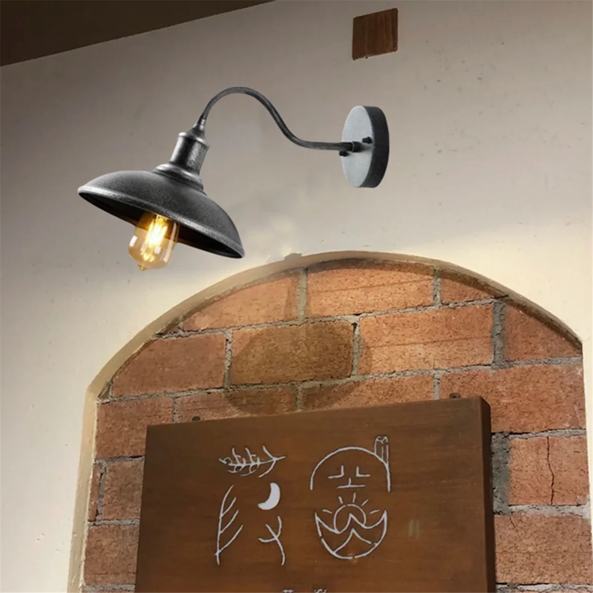 A79I レトロウォールランプロフトレトロインダストリアルスタイル屋外ウォールランプアメリカンシンプルなアイアンウォールランプ屋外防水