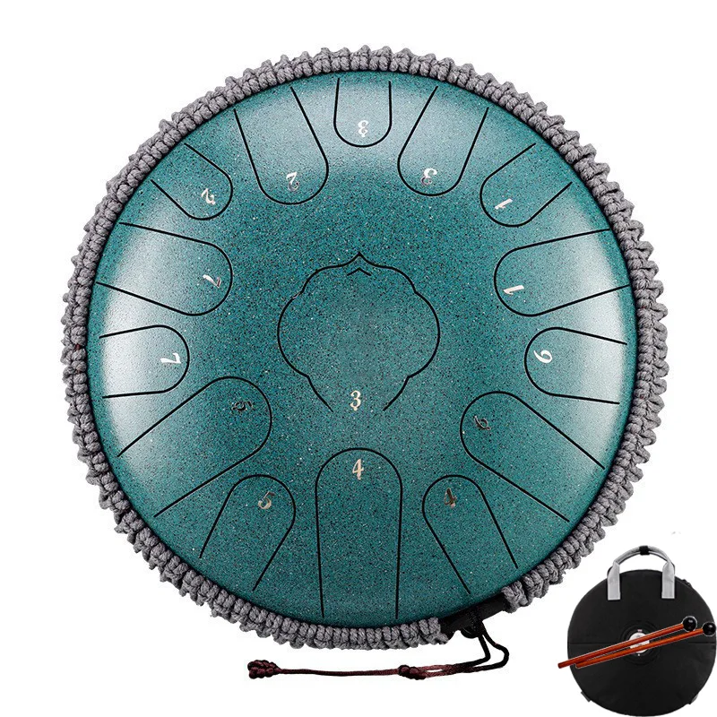 

Hluru Glucophone Steel Tongue Drum C 13 inch 15 Notes Ethereal Drum Handpan Percussion Musical Instrument