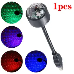 Mini USB Music Rhythm Magic Stage Effect Projection Stage LED Atmosphere Car Party Light DJ Night Light Disco Lamp Decorati O1X0