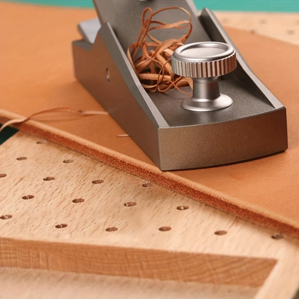 Portable Wood Plane Aluminum Hand Planer DIY Woodworking Aluminum Magnesium Alloy Body CNC Machined Smooth Even Planing As Shown