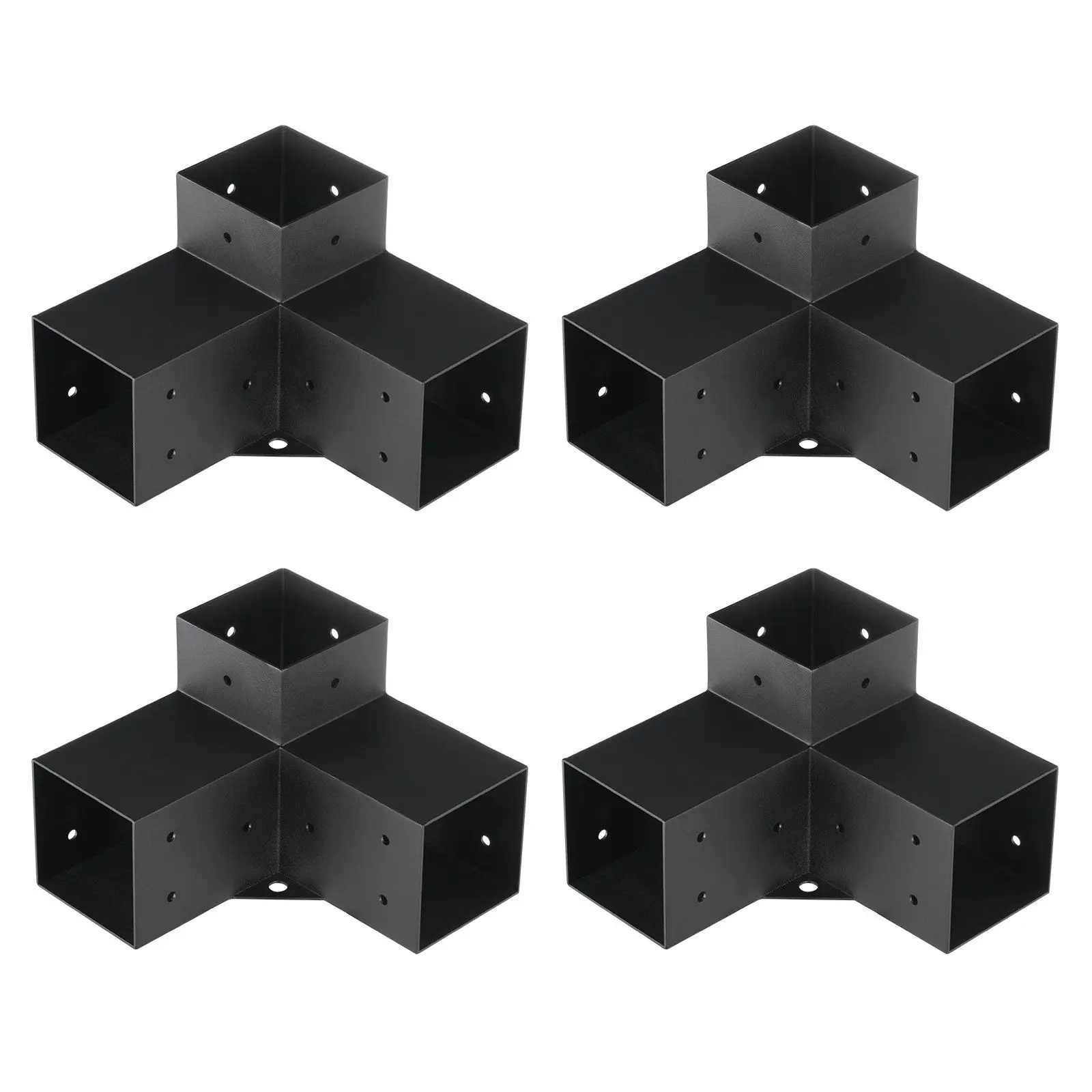 

Pergola Bracket Kit 4x4 Heavy Duty 3-Way Corner Bracket 4pcs for Gazebos Patio Pergolas Log Cabin Outdoor DIY
