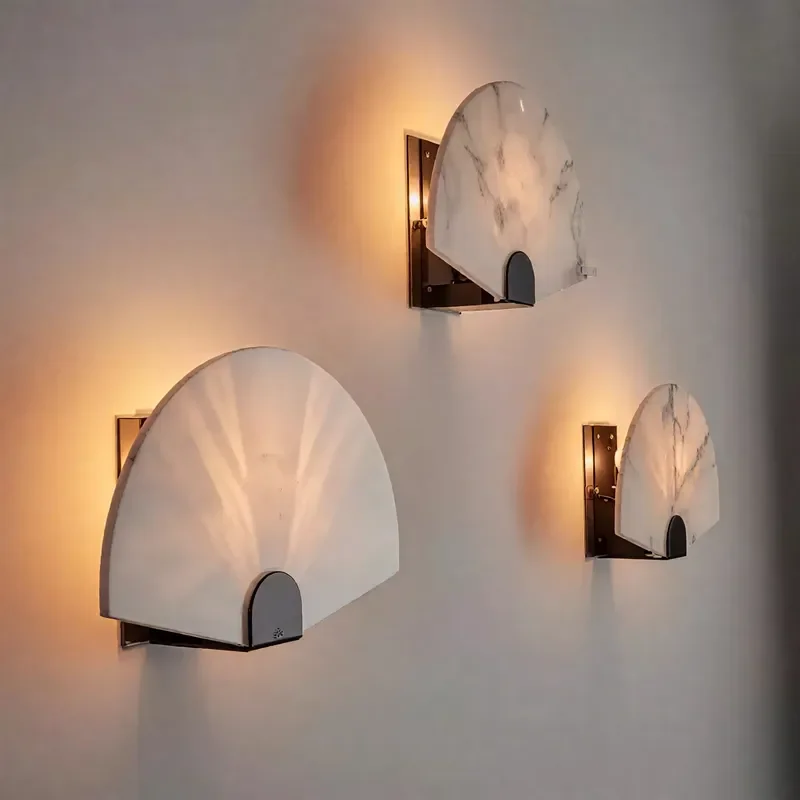 Modern Spanish Alabaster Stone Wall Lamp Luxury Hotel Lighting Fixture For Villa Lobby Bedroom Corridor Decoration Custom