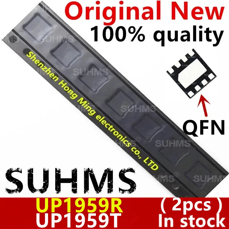 (2 peças) 100% novo UP1959R UP1959T UP1959RDE8 UP1959TDD8 QFN-8