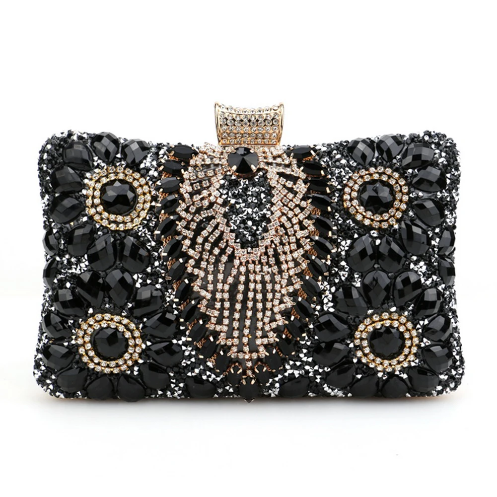 Women Wedding Party Clutch Rhinestones Shinny Crossbody Bag Glitter Evening Bags for Parties Wedding Clubs