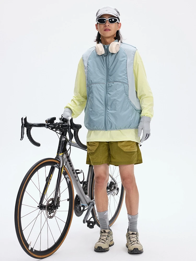 

Хлопковый жилет Sorona Qui Dry, дышащий, теплый, зимний, для занятий спортом на открытом воздухе, для езды на велосипеде, для мужчин и женщин, модный городской воротник-стойка на молнии