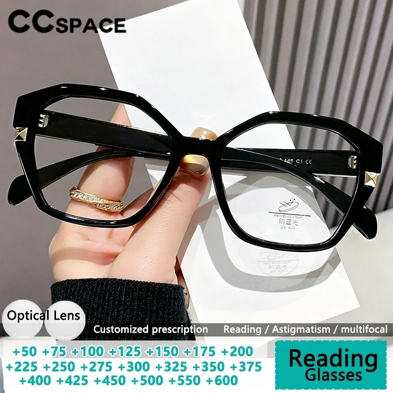 CCspace CCspace Brand Designer Eyeglass Frame Women's Reading Glasses Anti Blue Light Prescription Glasses Optical Lenses - Aliexpress Deal