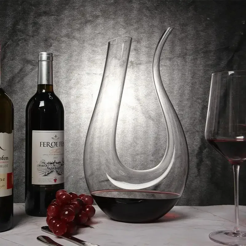 Crystal Glass Decanter European Red Wine Set Wine Dispenser U-shaped Wine Pot Household