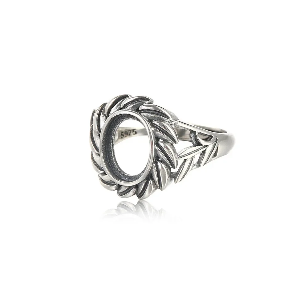 

Ring Blank for 8x10mm Oval Cabochons Ring Blank Thai Sterling Silver Adjustable Band Ring Base