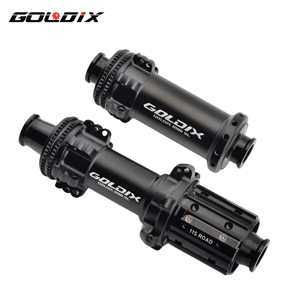 GOLDIX R180SL 초경량 로드 바이크 허브, 래칫 센터 잠금 브레이크, 스트레이트 풀 스포크, 로드 및 자갈 자전거용, 24 홀, 240g, 36T 썸네일 3