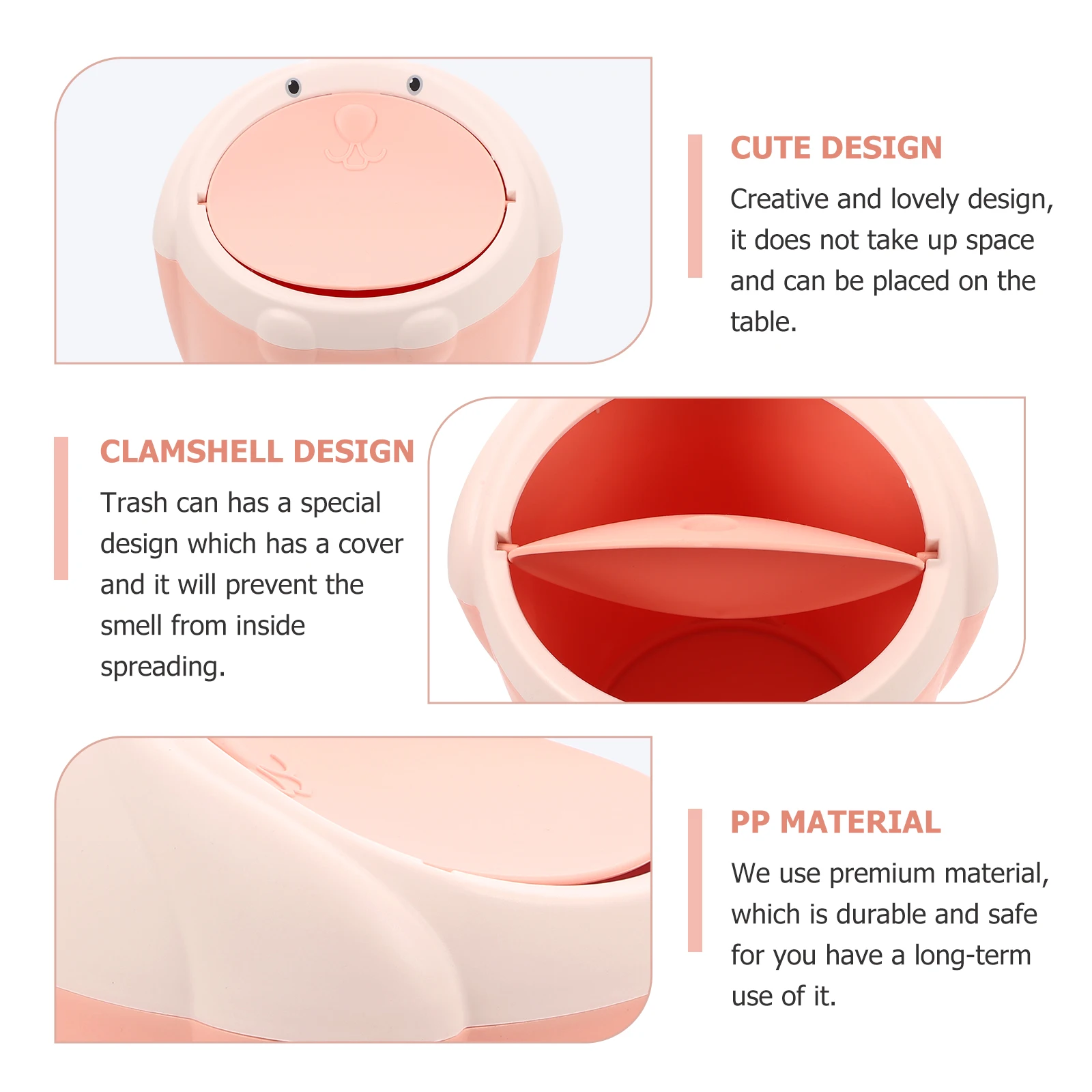 

Desktop Debris Bucket Table Garbage Can Waste Rabbit Small Cans Pp Mini Trash Bedroom Travel