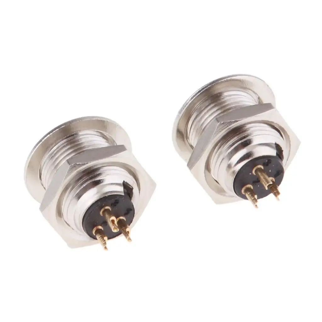 2x connettore mini XLR da 3 pin/3 pin connettore per microfono audio maschio