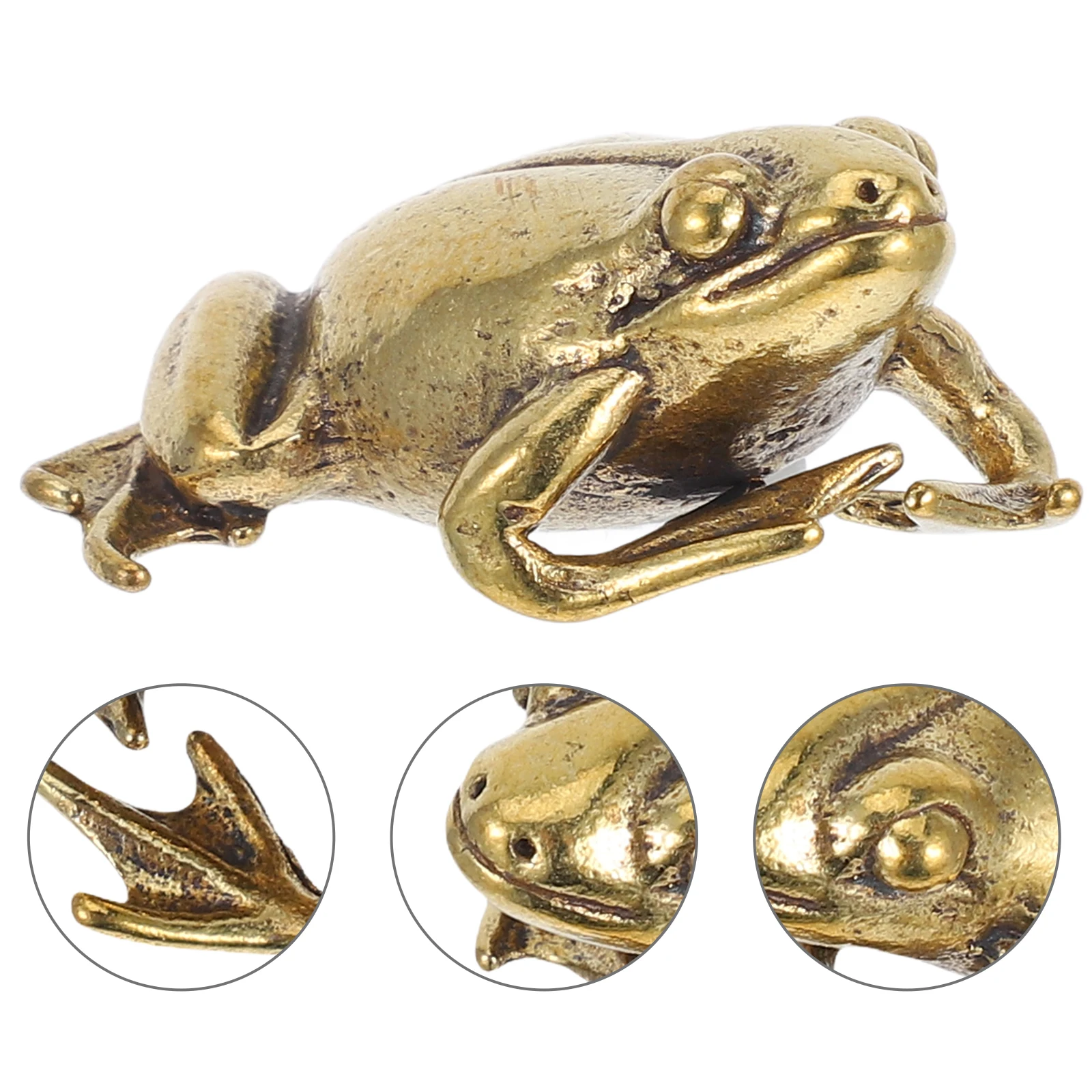 

Frogs Statue Decorations Miniature Frog Figurines Desk Decor Indoor Vintage Frogs Sculpture Hand Painted Classic Beauty