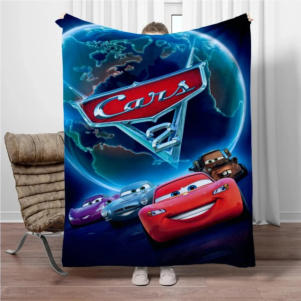 Disney Cars Blankets Flannel Lightning McQueen Blankets Spring Autumn Breathable Soft Throw Blanket for Sofa Bedroom Quilt