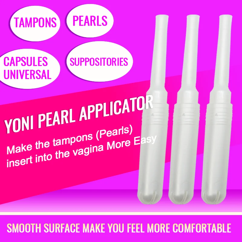 100 Pcs Medical Plastic Applicator Yoni Pearl Feminine Hygiene Kit Vaginal Tampom Tube Quality Safe Sterilized Personal Health