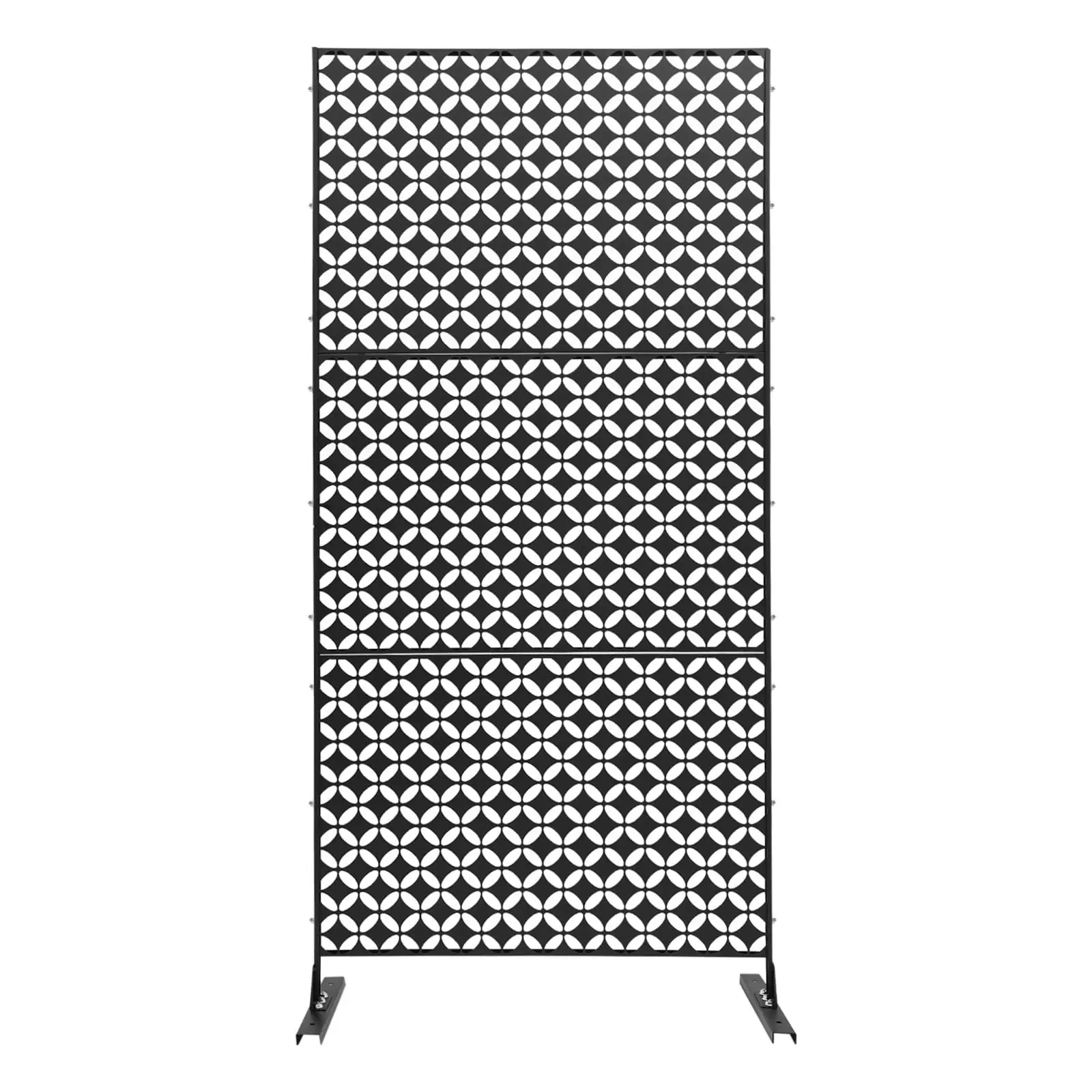 

6.2ft Metal Privacy Screen Outdoor Decorative Panels Planter Wall Metal Fence Panels Modern Privacy Screen Fence Free Standing F