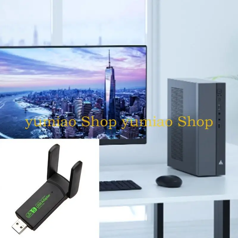 587b leistungsstarke WiFi -Karte Wireless USB -WiFi -Adapter Langstrecken Mini WiFi Dongles 2,4 GHz & 5,8 GHz Doppelband