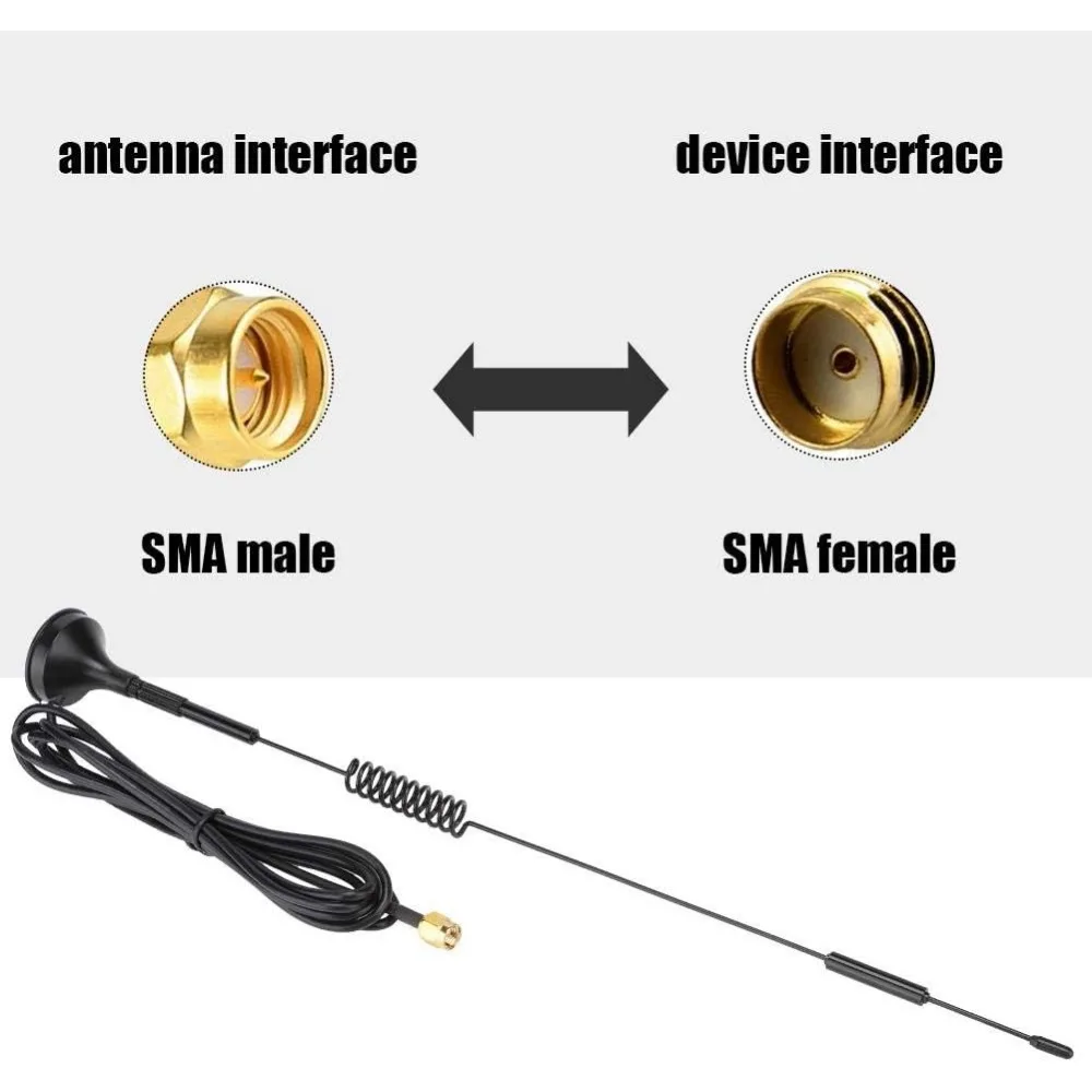 433MHz 31cm magnetische Saugnapf antenne 10dbi SMA-Stecker RG174 3m Kabel für Funksignal verstärker Wireless Repeater