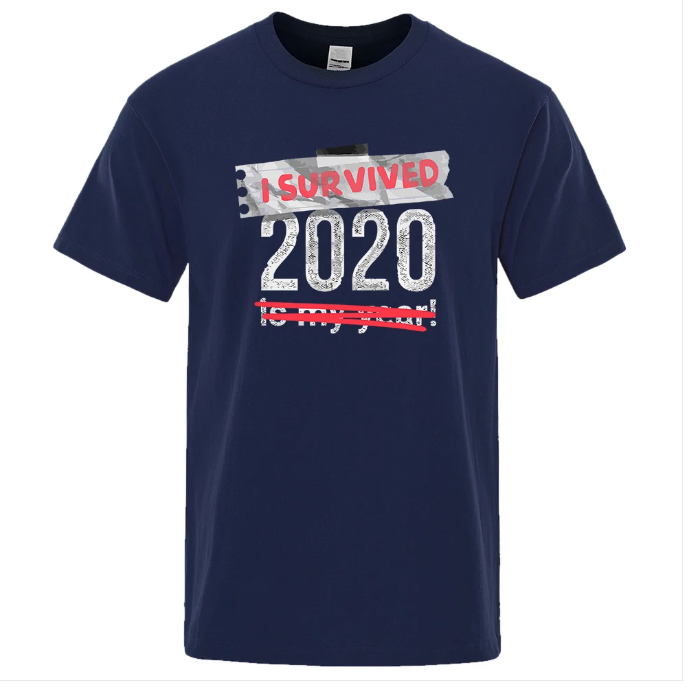 

I Survived Printed Tshirt Men 2021 Summer New T-Shirt Men Summer Casual Brand Short Sleeve T-shirts Harajuku Hip Hop Streetwear