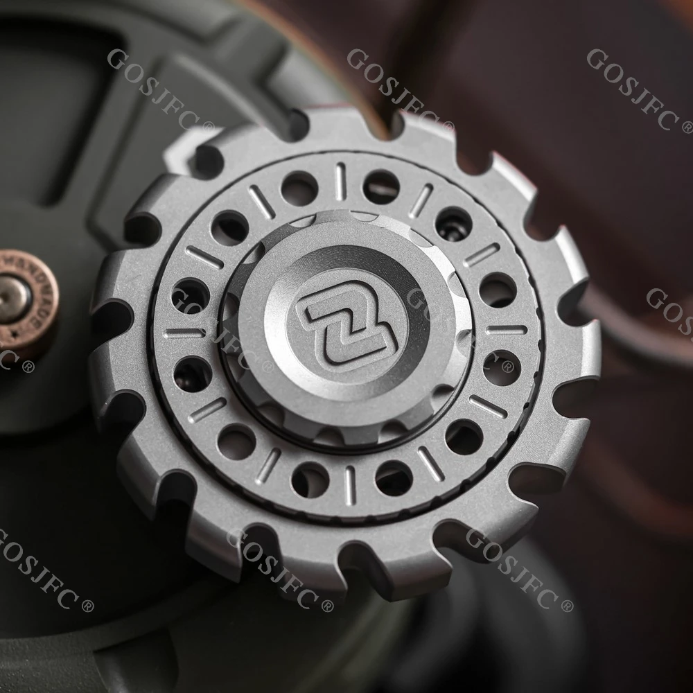 MCZHI EDC Fidget Spinner Acero inoxidable Titanio Juguete para aliviar el estrés Fidget Juguetes para adultos