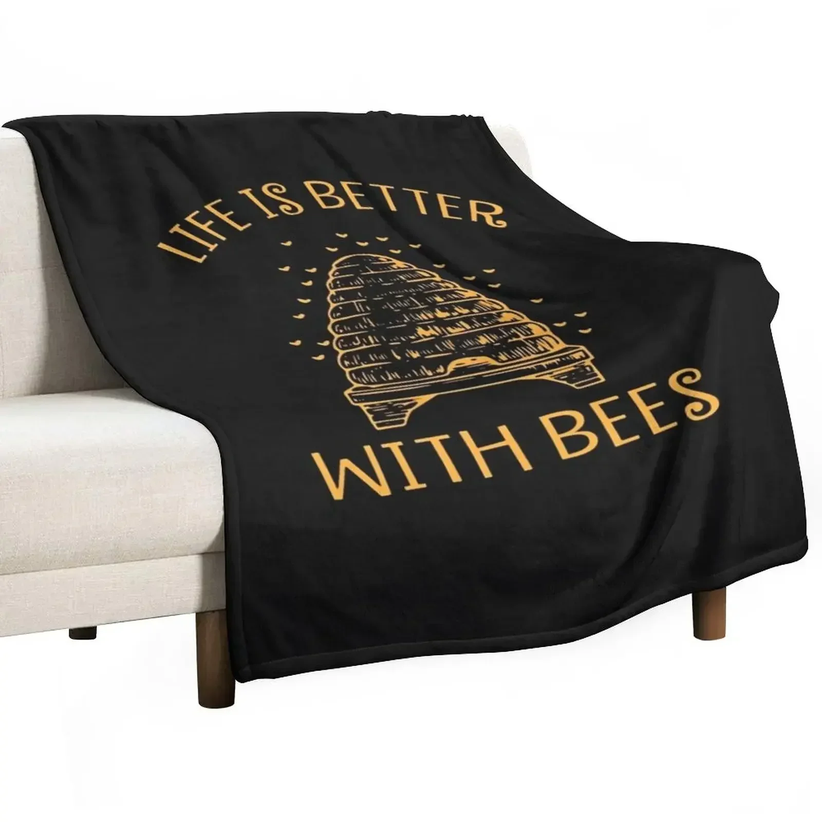 

Life Is Better With Bees Beekeeper Throw Blanket Thins Luxury Thicken manga Blankets