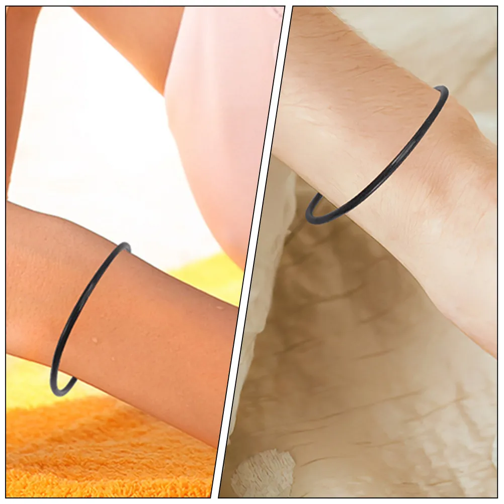

50Pcs Elastic Silicone Bracelets Simple Wristband Comfortable Stretch DIY Decorative Wrist Charm Silicone Bracelet