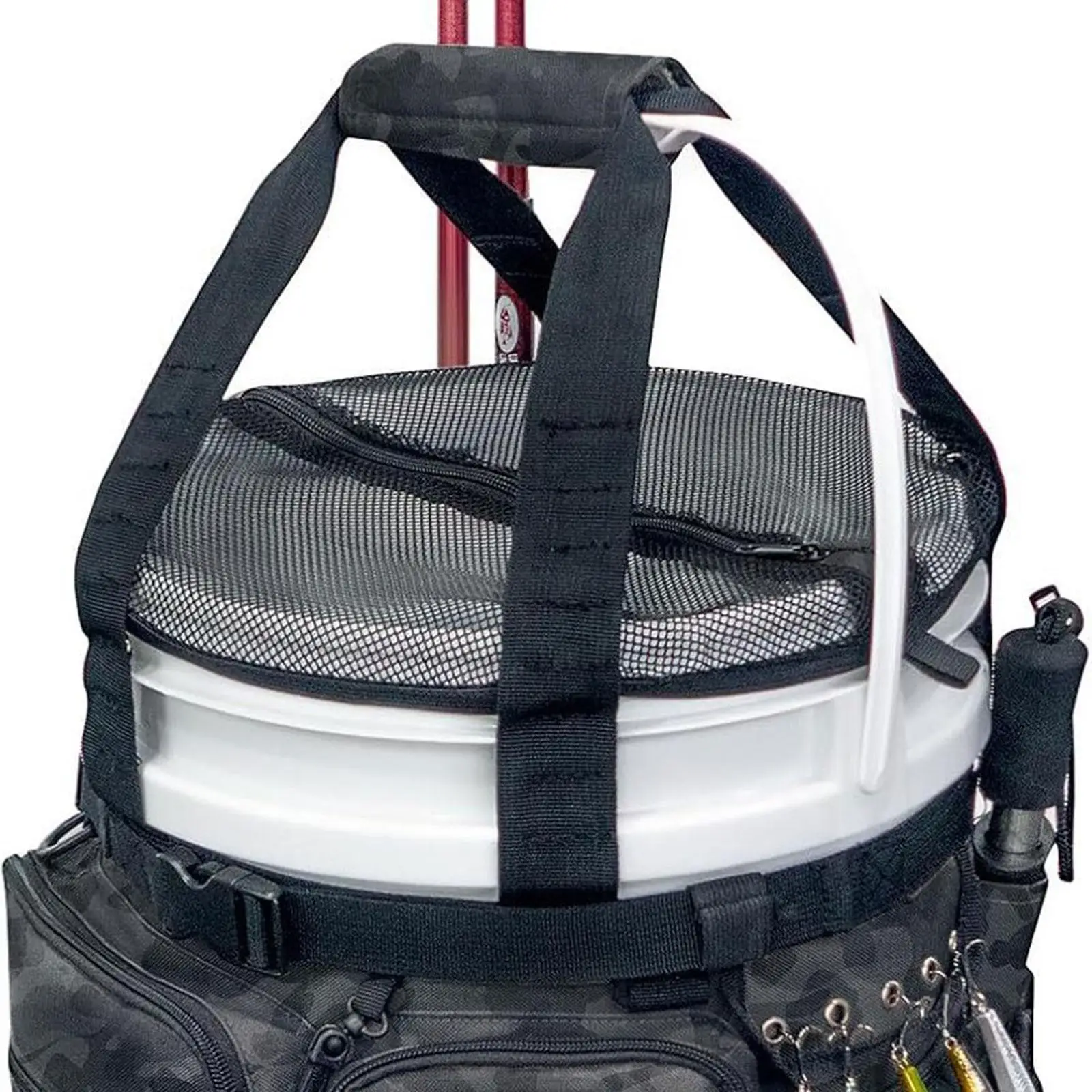 

Премиум-органайзер для рыболовных снастей, водонепроницаемая сумка с множеством карманов, из ткани Оксфорд, для хранения снастей в 5-галлонном ведре