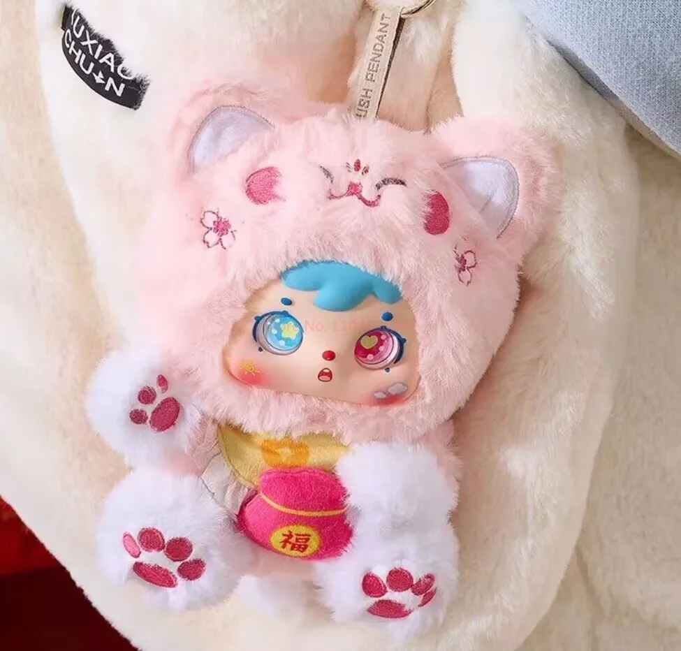 Novo genuíno samuel meow gato da sorte pingente de pelúcia caixa mistério na moda traga você sorte e bom humor todo o melhor presente aniversário