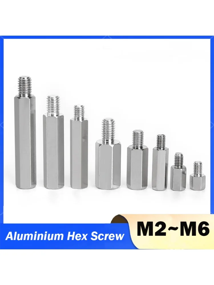 M2 M2.5 M3 M4 M5 M6 entretoise en aluminium mâle femelle panneau hexagonal espacement vis colonne piliers entretoises boulon PCB Support tête unique