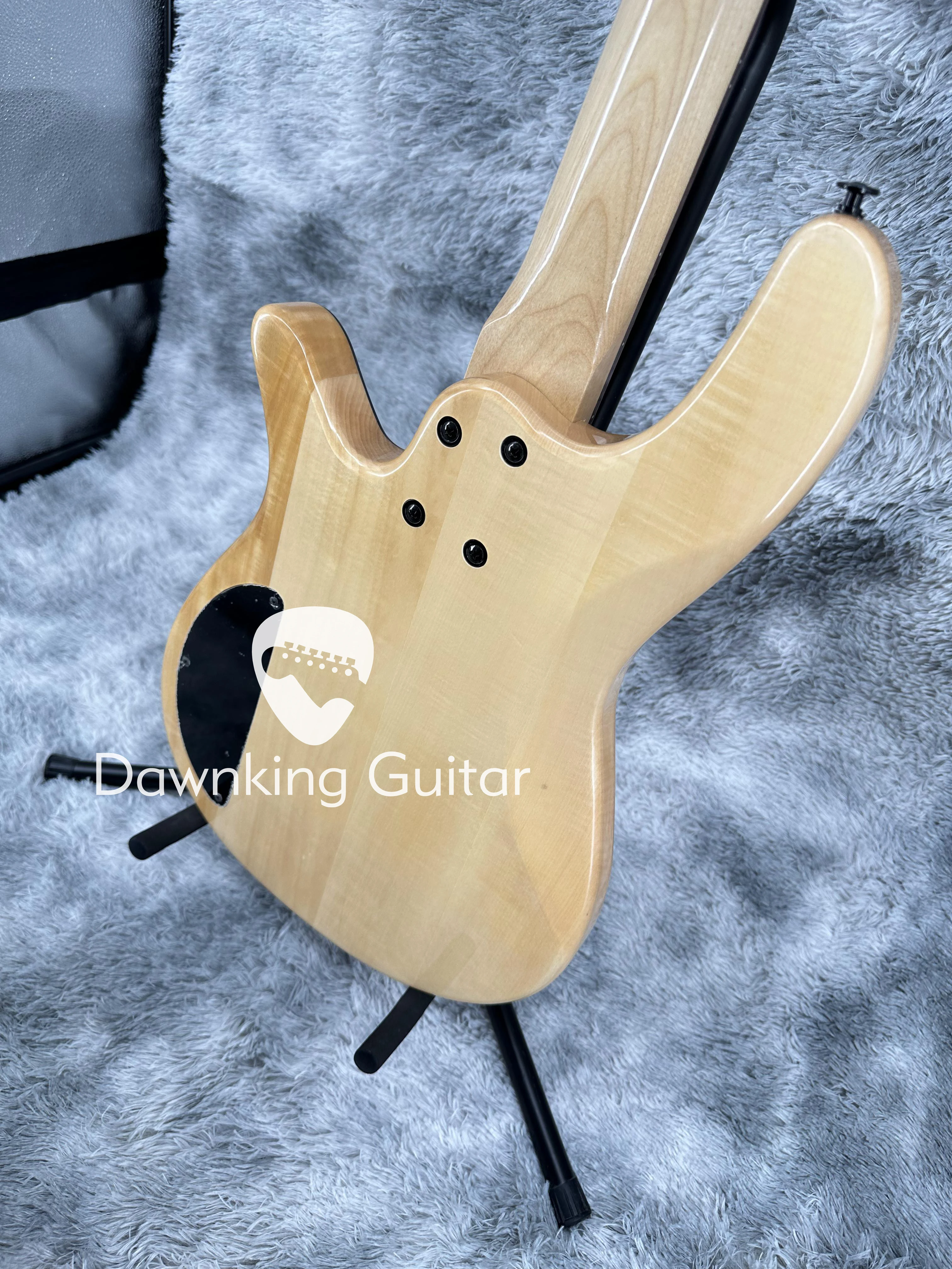 4-string natural wooden electric bass guitar maple wood board in stock, free shipping