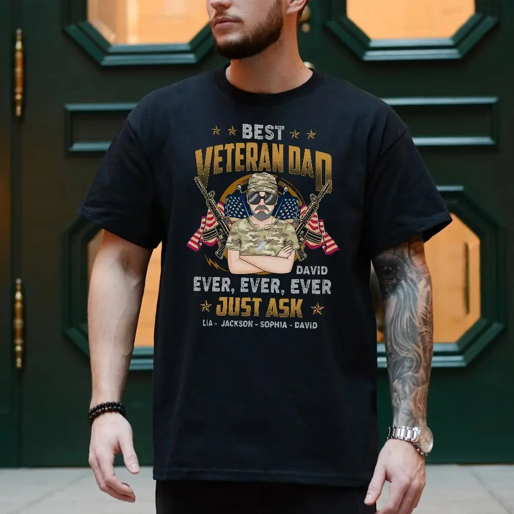 هدايا للأب، الأب المخضرم من أي وقت مضى فقط اسأل الأطفال، تي شيرت شخصي، هدايا للرجال المخضرمين القدامى، هدايا لعيد الأب