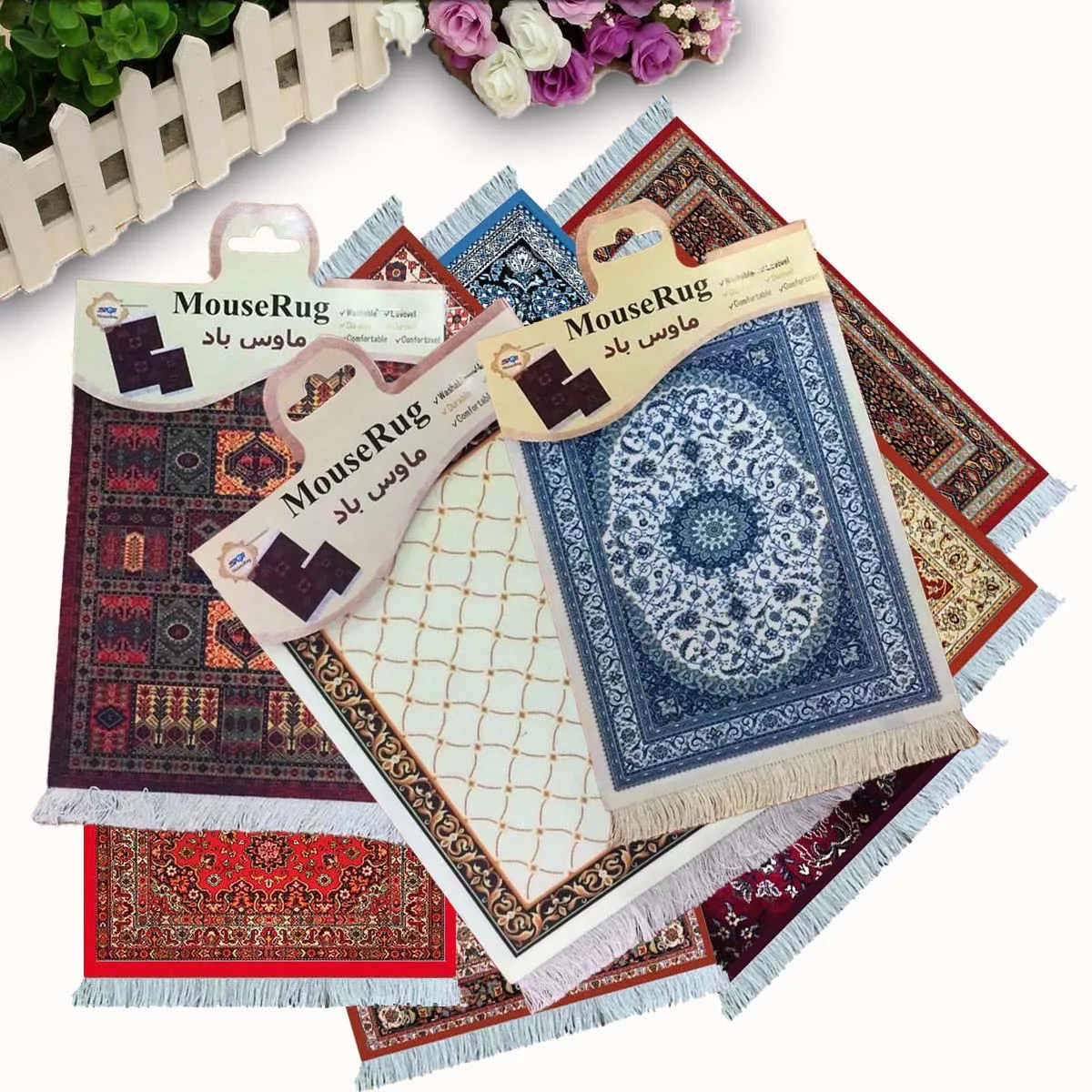 

Mini Persian Carpet Mouse Pad Desk Computer Notebook Mouse Mat Tea Coaster Pet Pad Multifunctional Anti-slip Desk Pad