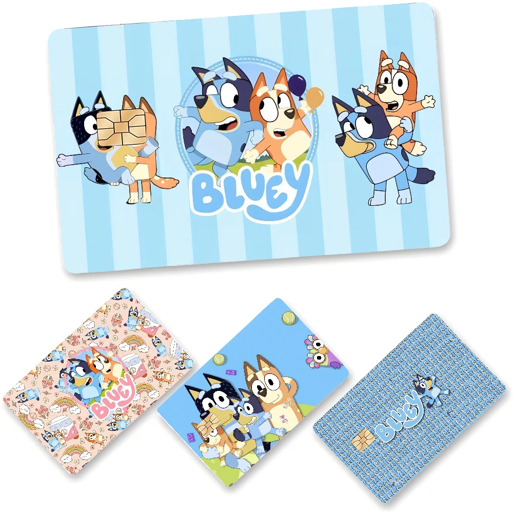 Cartoon B-Blueys Various Anime Bank Credit Cards Bus Pass Stickers Cool Decoration Waterproof Stickers Collection Toys Gifts