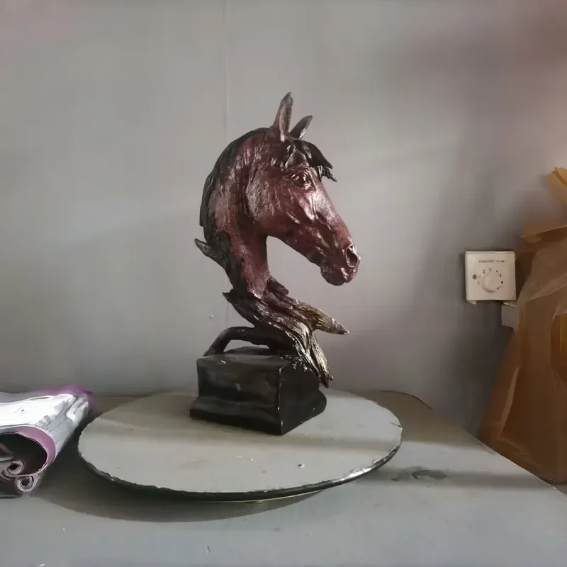 Custom Cast Copper Animal Sculpture Metal Statue for Home Office Decor Dining Table Ornament Artistic Crafts Desktop