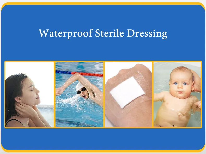 10pcs Waterproof Breathable Sterile Dressing Plaster Wound Hemostasis Sticker Cushion Adhesive First Aid Bandage Emergency Kit