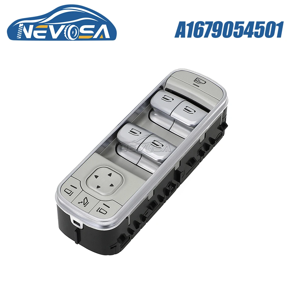 NEVOSA A1679054501 For Mercedes Benz GLS GLE W167 2019 2020 2021 Car Power Window Switch Master Lifter Control Button 1679054501