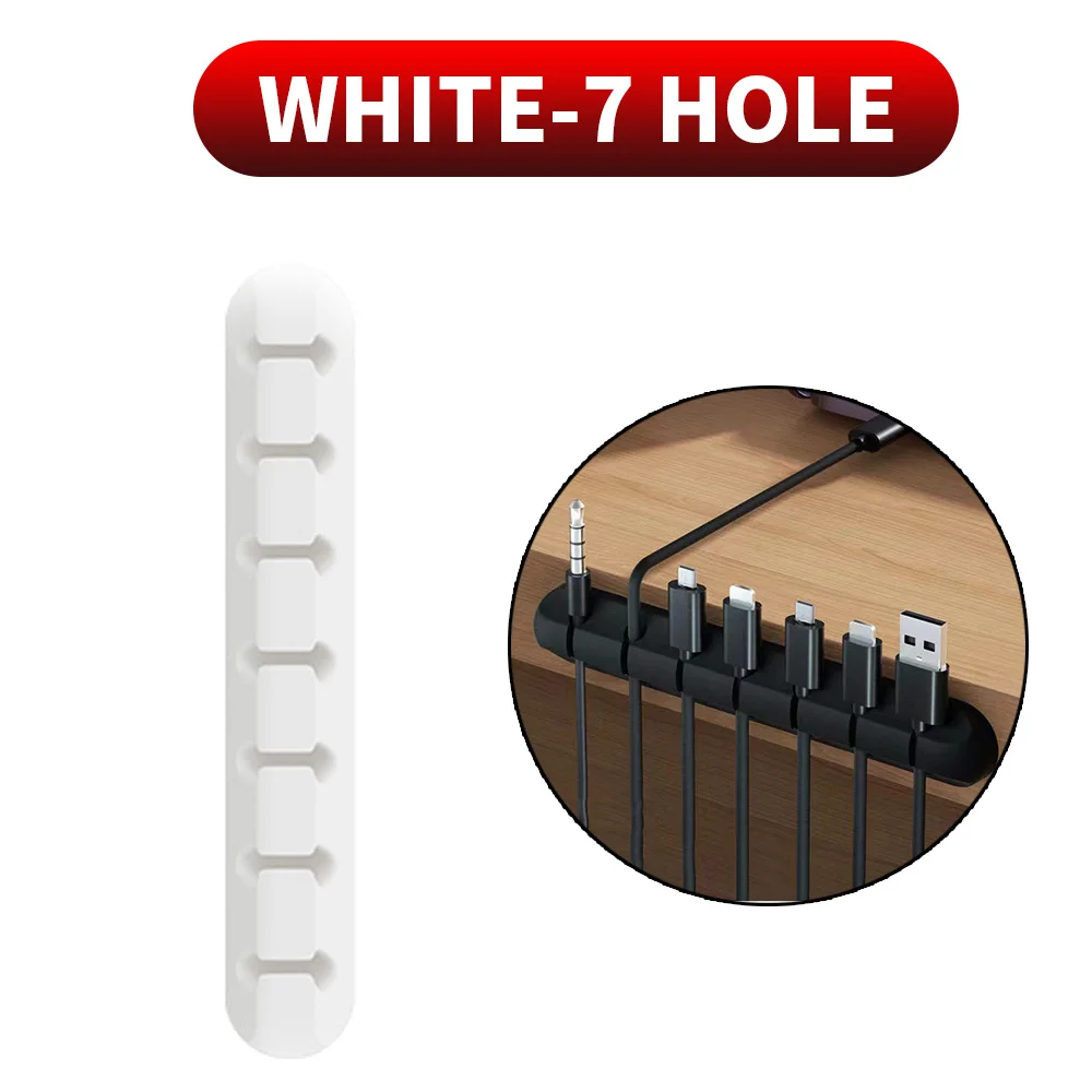 Zelfklevende kabelhouder Clips Snoerbeheer Draadorganizer voor desktop USB-oplaadkabel Nachtkastje Netsnoer Muiskabel