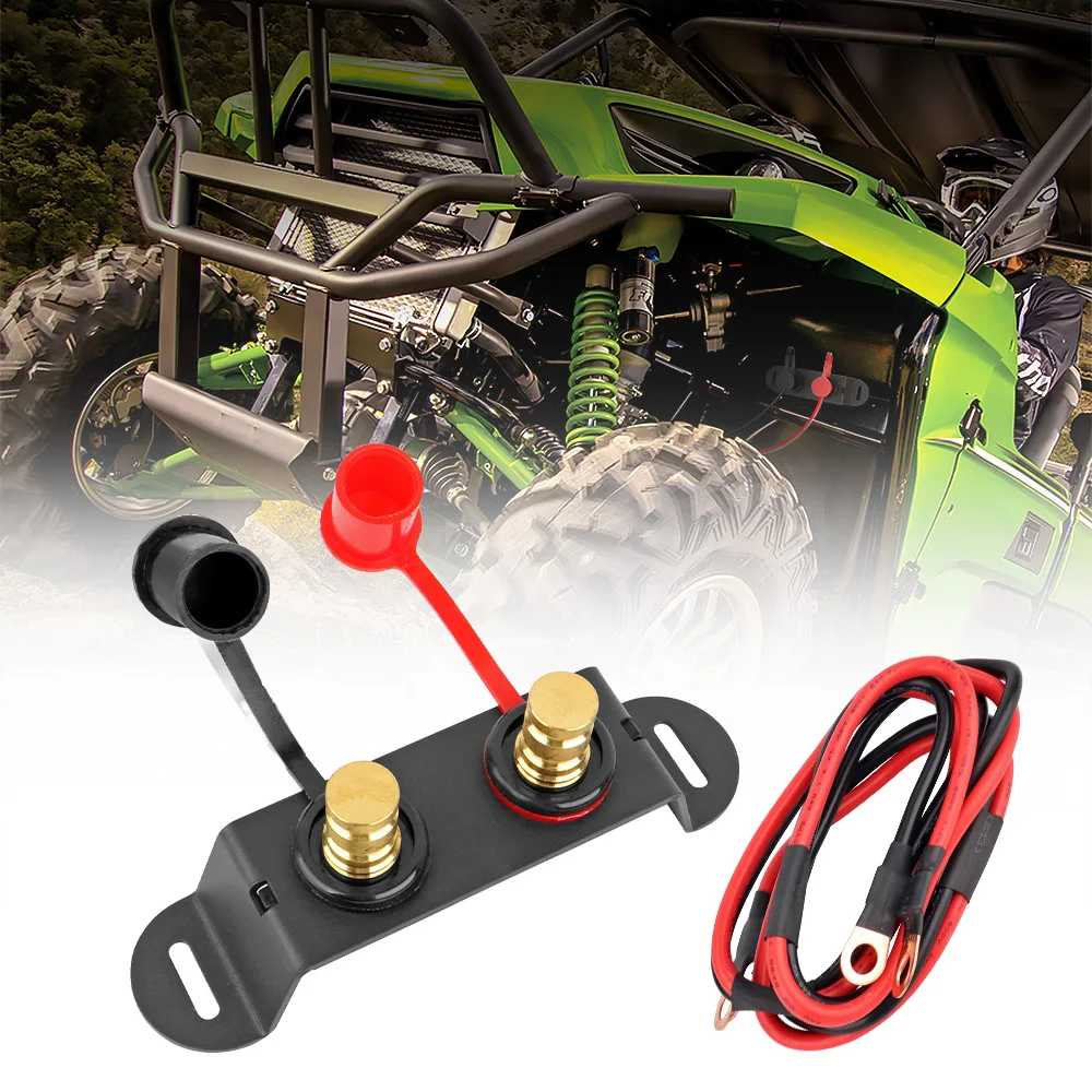 UTV Battery Jump Post with Cables Vehicle Battery Charging Tool Jumper Terminals Fit for UTV ATV Car Truck Tractor Mower Boat