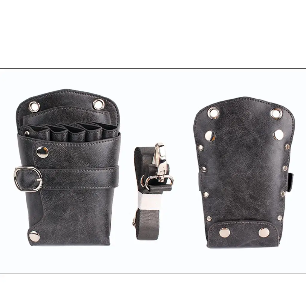 Scissors Pouch Holder Soft PU Hairdressing Holster Large Capacity Salon Tools Bag for Hairdresser and Stylist