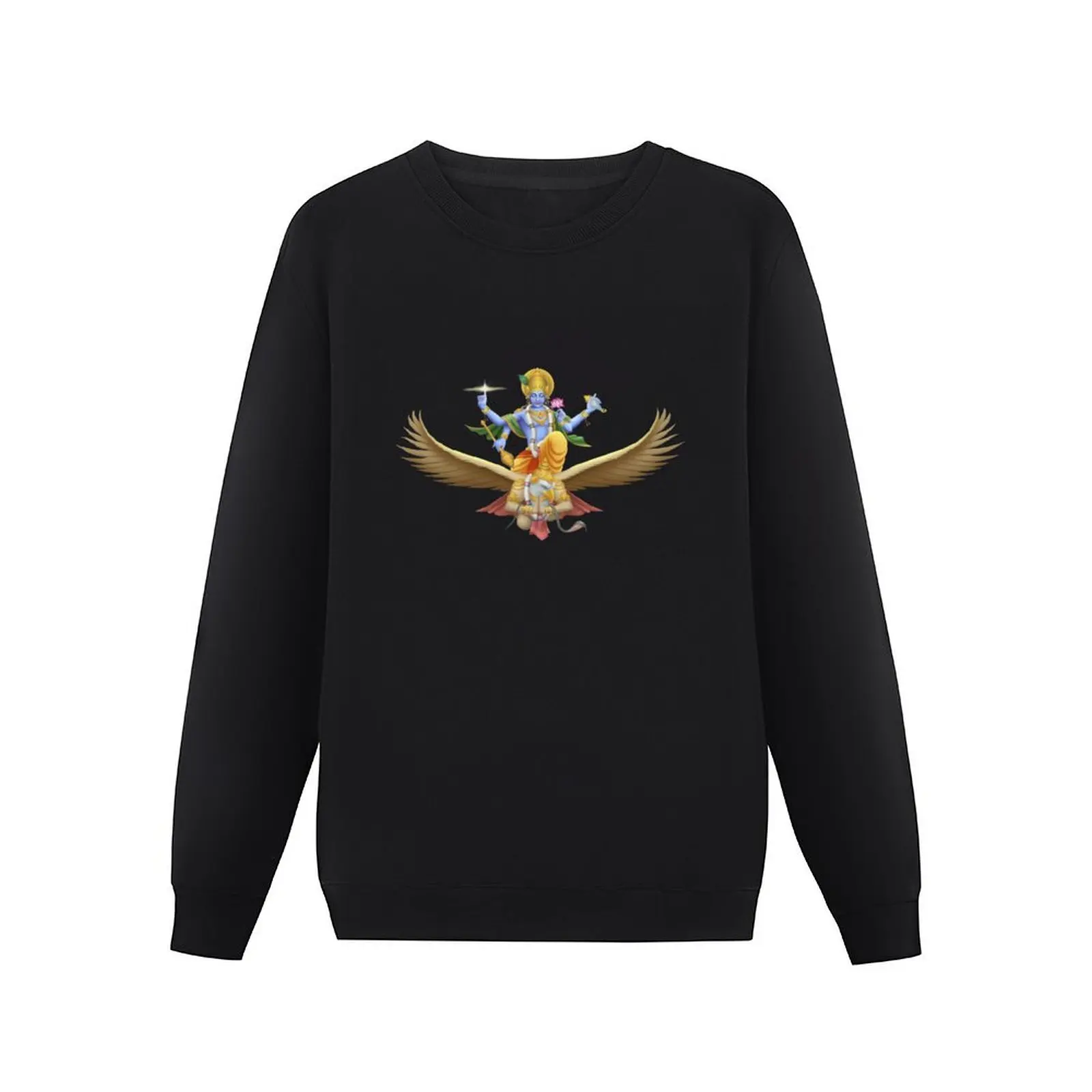 Sri Vishnu and Garuda (clear background) Pullover Hoodie autumn clothes oversize sweatshirts