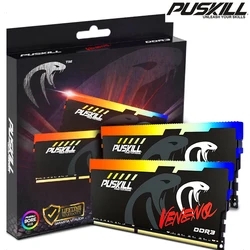 Puskill memoria ram rgb ddr3 8 gbx2 1600mhz 12800s udimm dual channel dimm desktop speicher rams